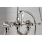 Kingston Brass Deck-Mount Clawfoot Tub Faucet, Brushed Nickel, Deck Mount CC409T8BL - alternate 4